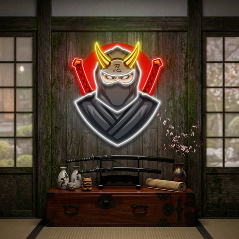 Black Ninja LED Neon Sign Light Pop Art