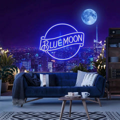 Blue Moon Led Neon Sign Light