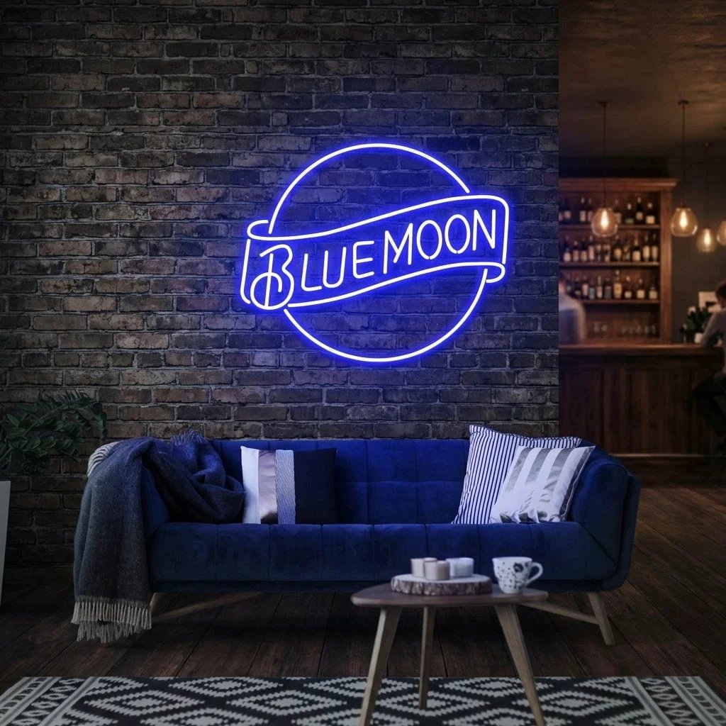 Blue Moon Led Neon Sign Light