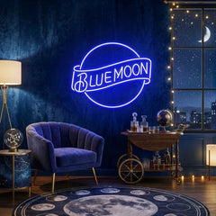 Blue Moon Led Neon Sign Light
