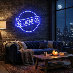 Blue Moon Led Neon Sign Light