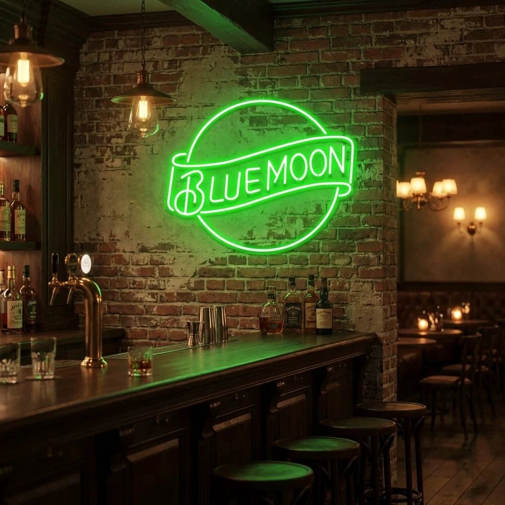 Blue Moon Led Neon Sign Light