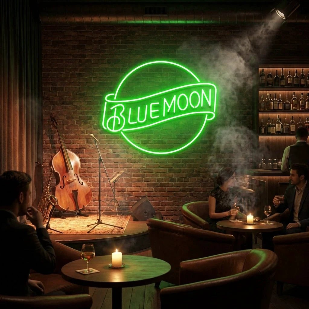 Blue Moon Led Neon Sign Light