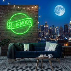 Blue Moon Led Neon Sign Light