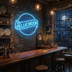 Blue Moon Led Neon Sign Light