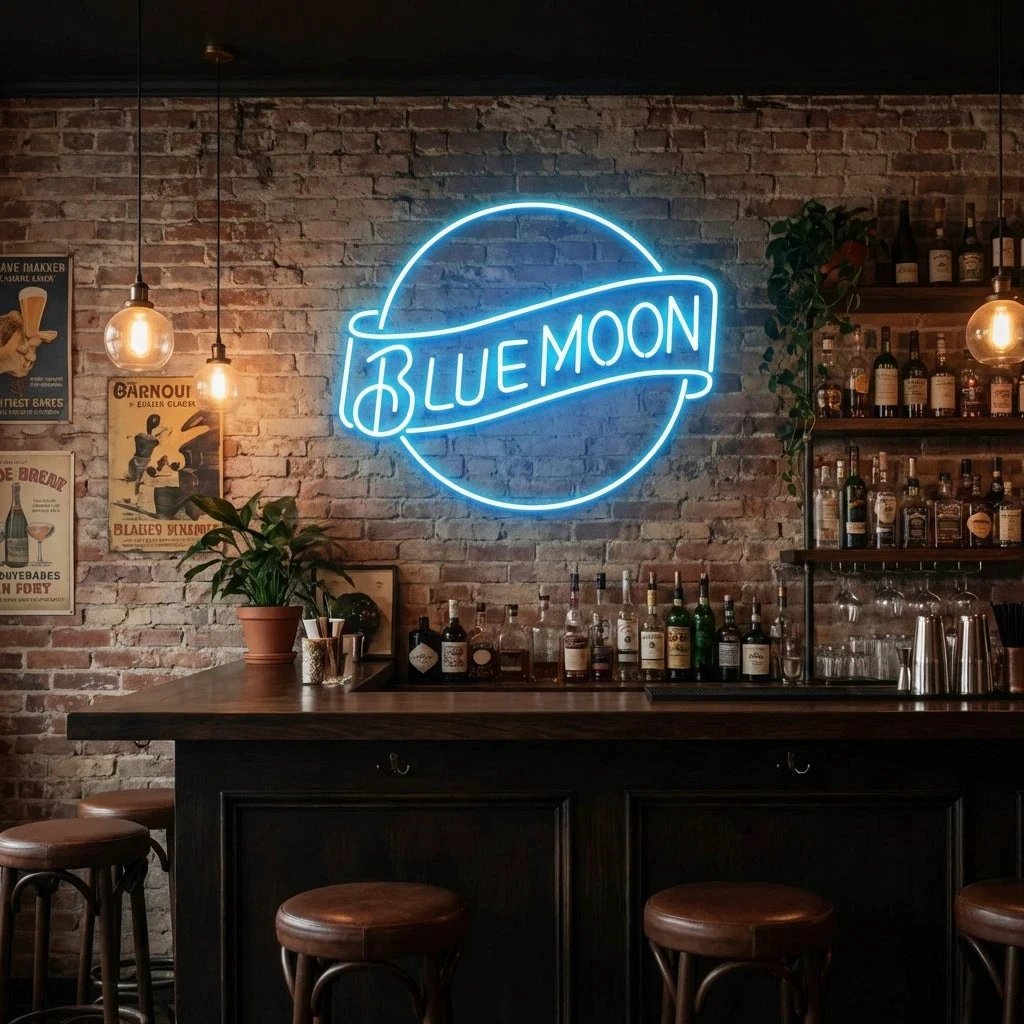 Blue Moon Led Neon Sign Light
