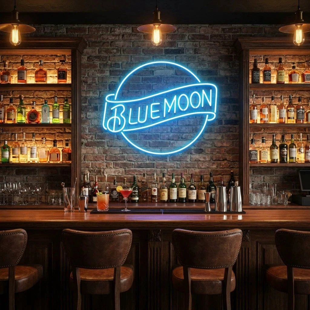 Blue Moon Led Neon Sign Light