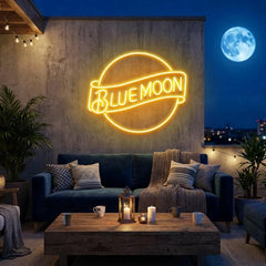 Blue Moon Led Neon Sign Light