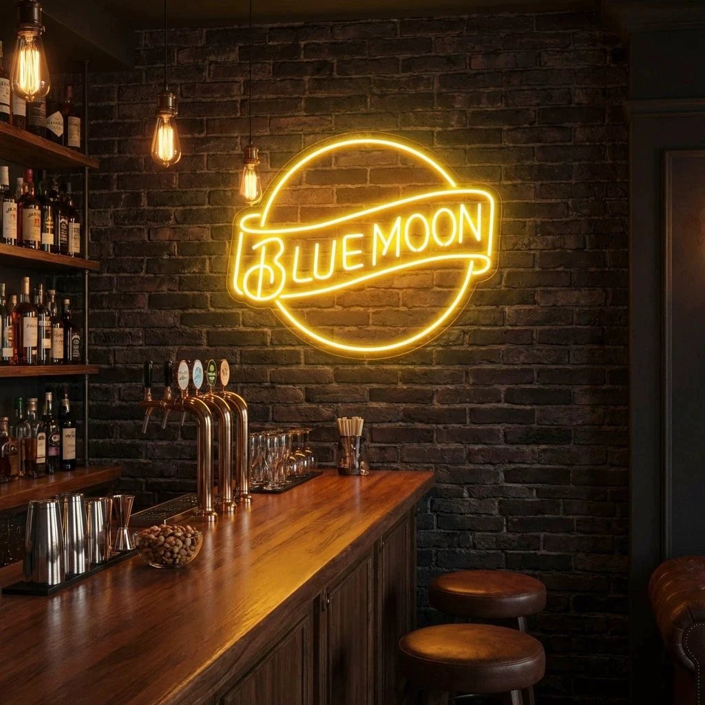Blue Moon Led Neon Sign Light