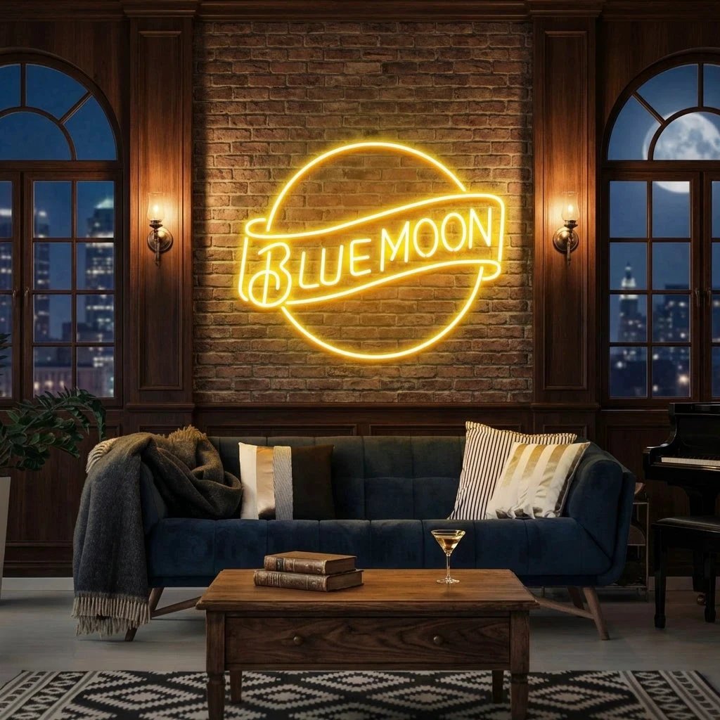 Blue Moon Led Neon Sign Light