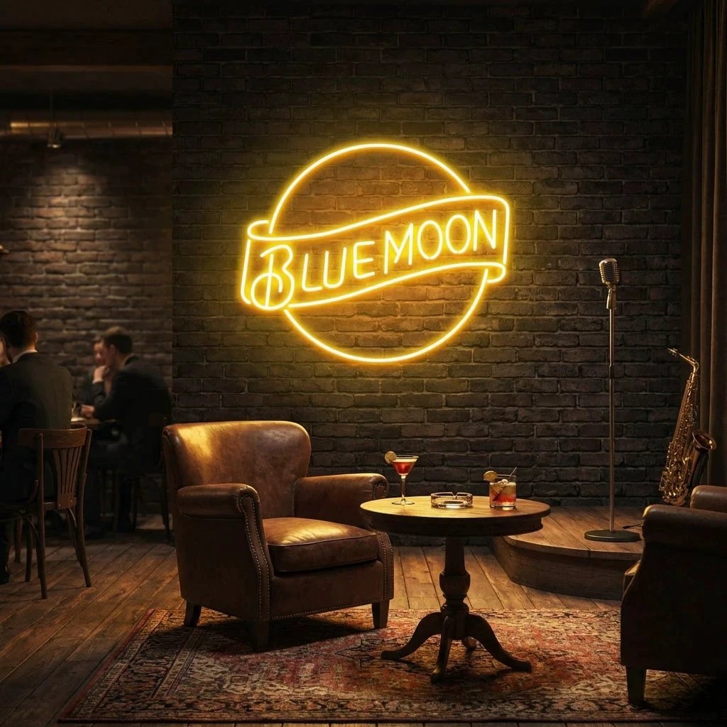 Blue Moon Led Neon Sign Light