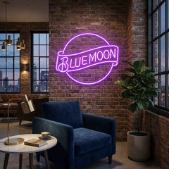 Blue Moon Led Neon Sign Light