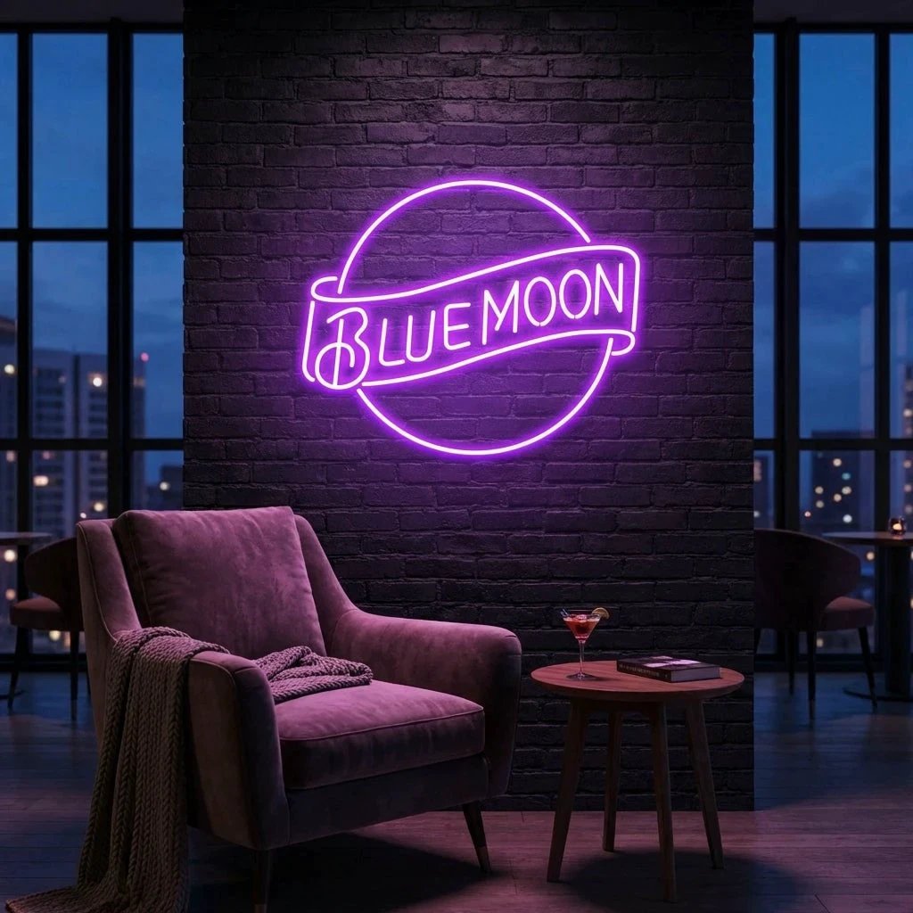 Blue Moon Led Neon Sign Light