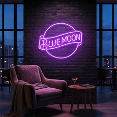 Blue Moon Led Neon Sign Light