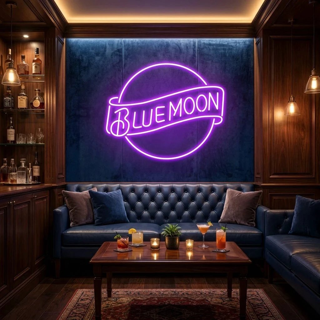 Blue Moon Led Neon Sign Light