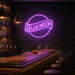 Blue Moon Led Neon Sign Light