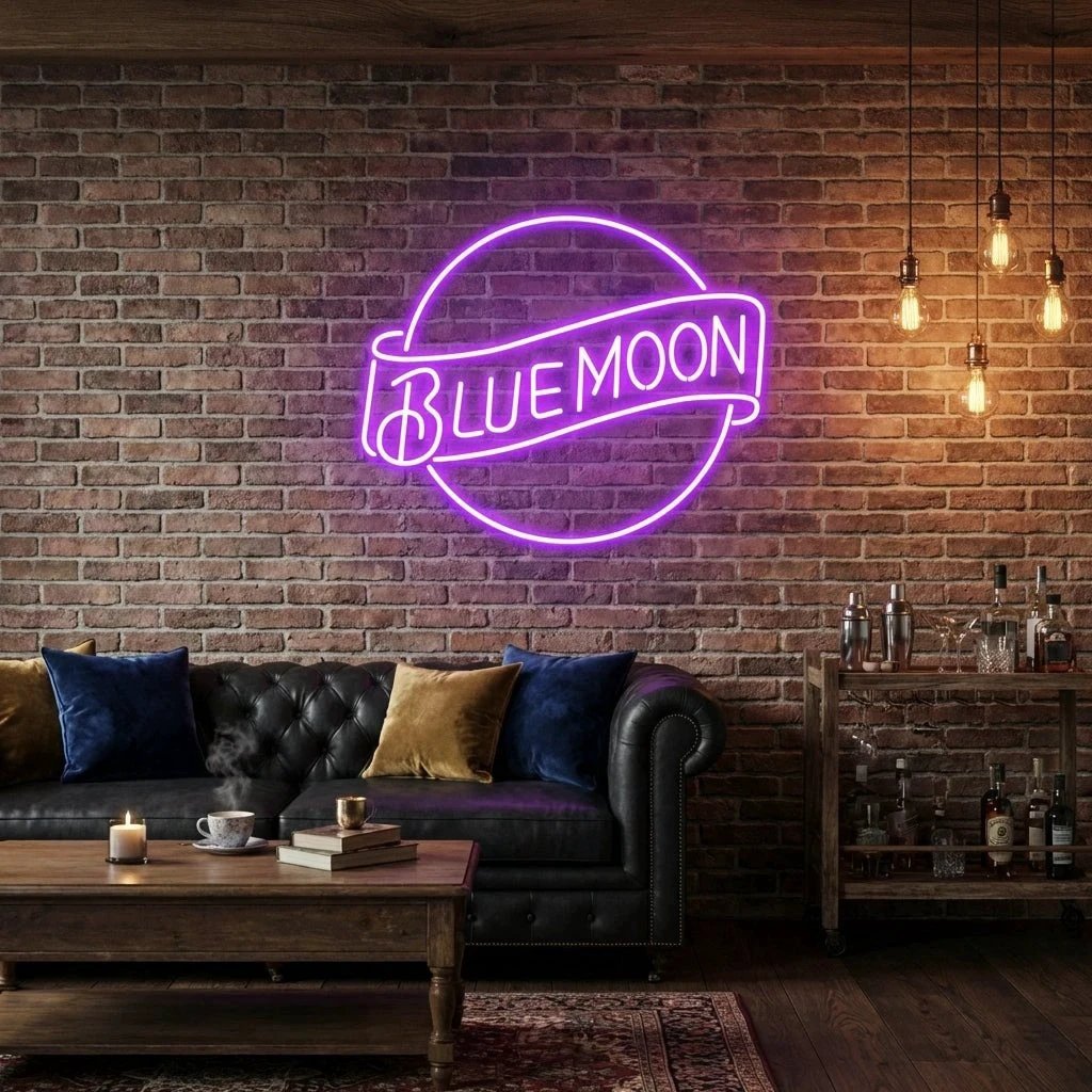 Blue Moon Led Neon Sign Light