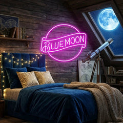 Blue Moon Led Neon Sign Light