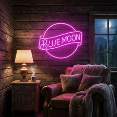 Blue Moon Led Neon Sign Light