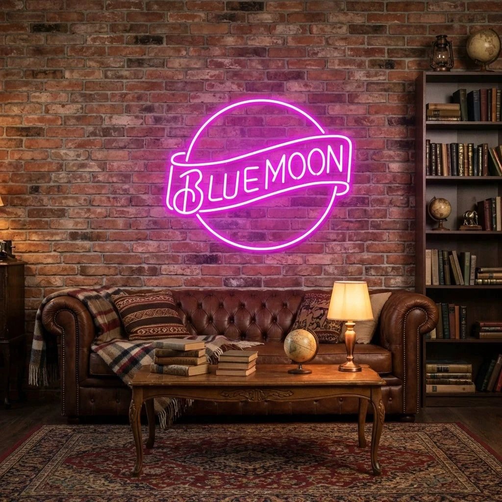 Blue Moon Led Neon Sign Light