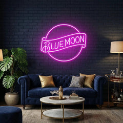 Blue Moon Led Neon Sign Light
