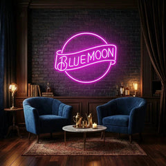 Blue Moon Led Neon Sign Light
