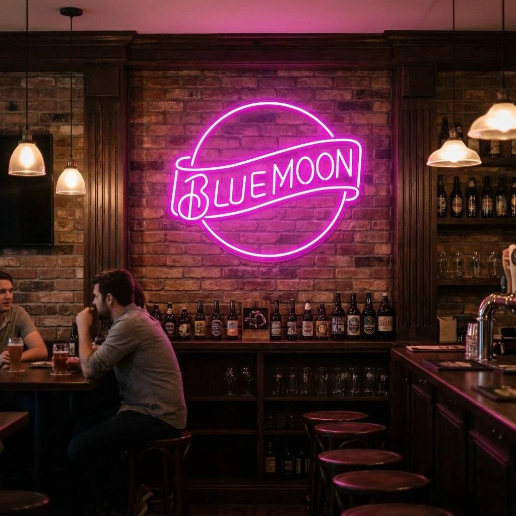 Blue Moon Led Neon Sign Light