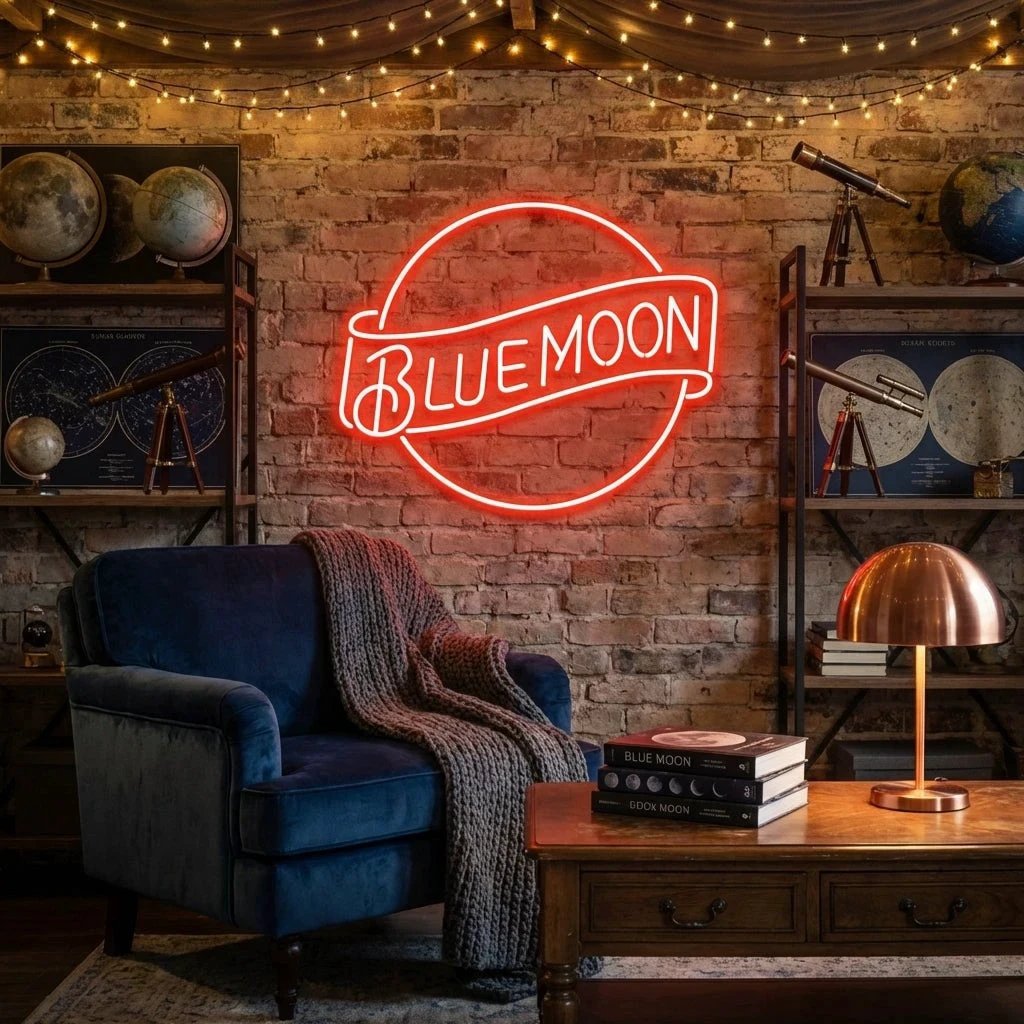 Blue Moon Led Neon Sign Light