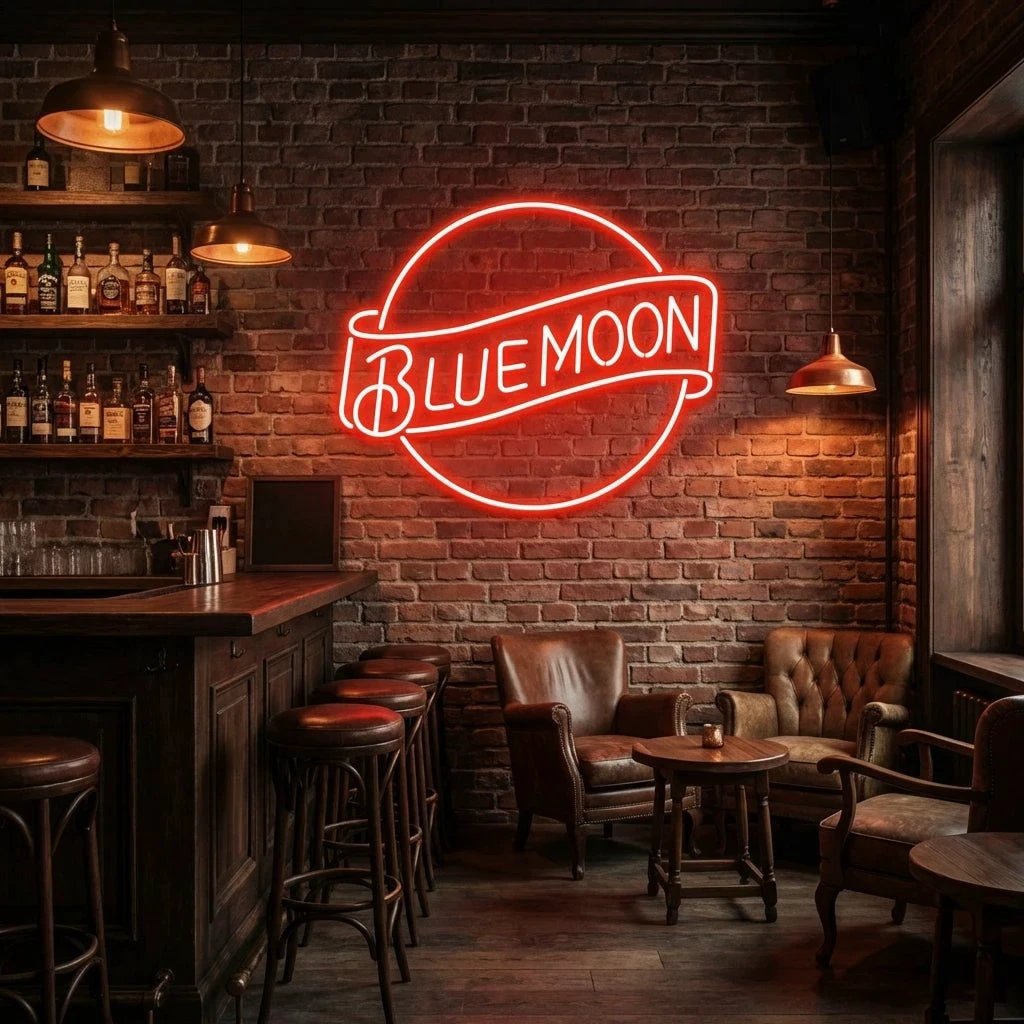 Blue Moon Led Neon Sign Light