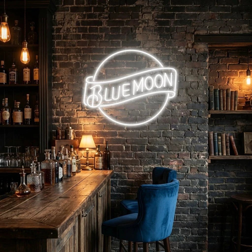 Blue Moon Led Neon Sign Light