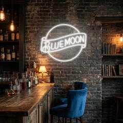 Blue Moon Led Neon Sign Light