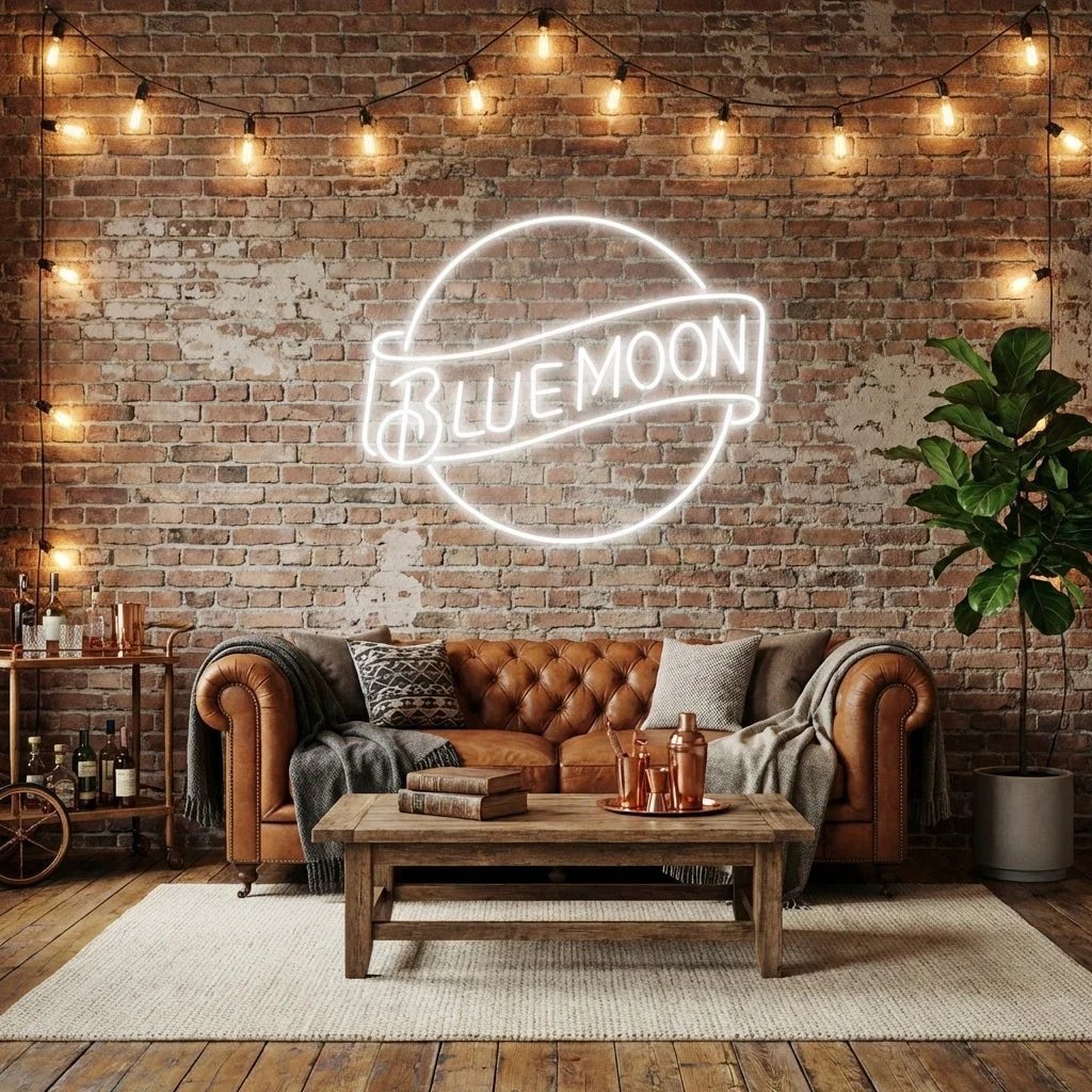 Blue Moon Led Neon Sign Light