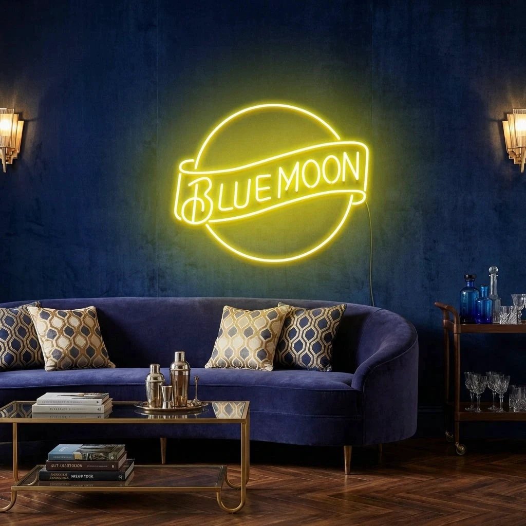 Blue Moon Led Neon Sign Light
