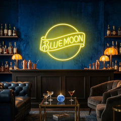 Blue Moon Led Neon Sign Light
