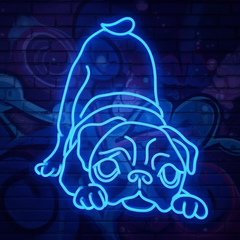 Pug Dog Led Neon Sign