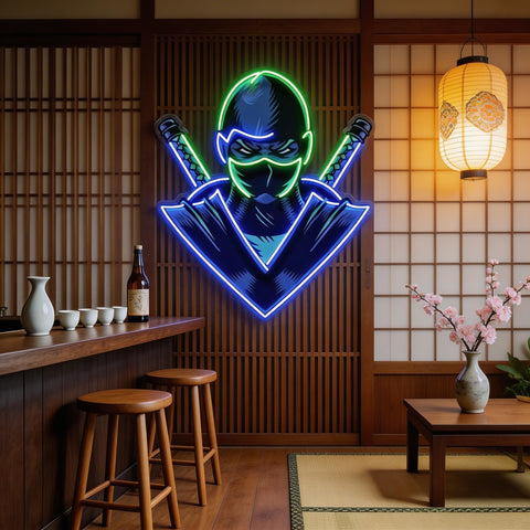Blue Ninja LED Neon Sign Light Pop Art