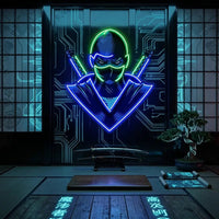 Blue Ninja LED Neon Sign Light Pop Art