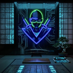 Blue Ninja LED Neon Sign Light Pop Art