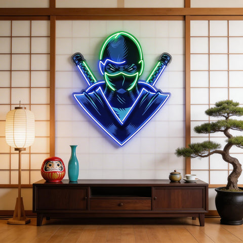 Blue Ninja LED Neon Sign Light Pop Art