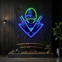 Blue Ninja LED Neon Sign Light Pop Art