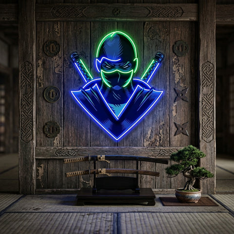 Blue Ninja LED Neon Sign Light Pop Art