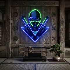 Blue Ninja LED Neon Sign Light Pop Art