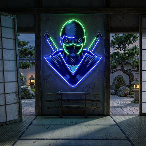 Blue Ninja LED Neon Sign Light Pop Art
