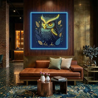 Blue Owl LED Neon Sign Light Pop Art