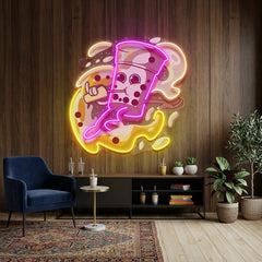 Boba Coffee Surfing LED Neon Sign Light Pop Art