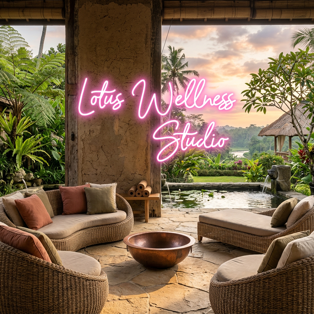 Custom Neon: Lotus Wellness...