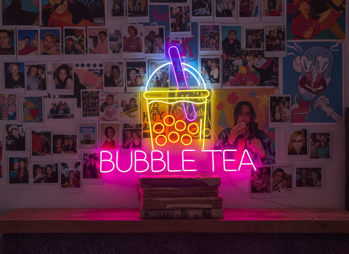 Bubble Tea Neon Sign for Wall Decor