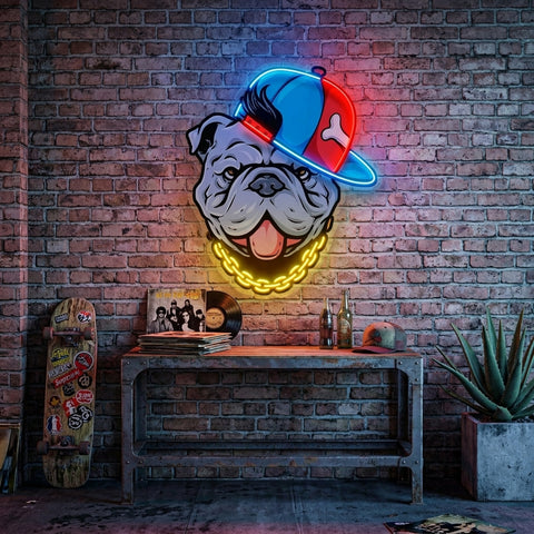 Bull Dog LED Neon Sign Light Pop Art