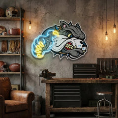 Bulldog Cartoon Artwork Led Neon Sign Light