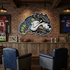 Bulldog Cartoon Artwork Led Neon Sign Light